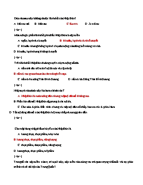 Đề kiểm tra học kì II môn Địa lí lớp 11 (Kèm đáp án)